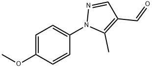 1-(4-メトキシフェニル)-5-メチル-1H-ピラゾール-4-カルバルデヒド 化学構造式