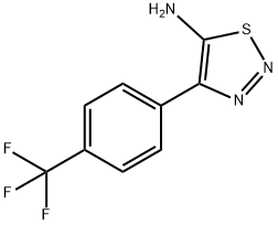 4-4-(三氟甲基)苯基-1,2,3-噻二唑-5-胺, 423769-76-0, 结构式