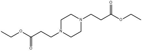 1,4-ピペラジンジプロパン酸ジエチル 化学構造式