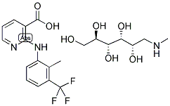 氟尼辛葡甲胺 结构式