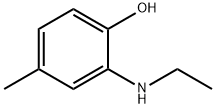 2-(エチルアミノ)-4-メチルフェノール 化学構造式