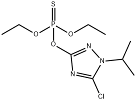 チオりん酸O,O-ジエチルO-(5-クロロ-1-イソプロピル-1H-1,2,4-トリアゾール-3-イル) 化学構造式