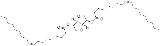 1,4:3,6-ジアンヒドロ-D-グルシトール2,5-ビス[(Z)-9-オクタデセノアート] 化学構造式