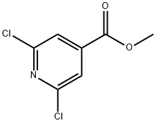 2,6-ジクロロ-4-ピリジンカルボン酸メチル 化学構造式