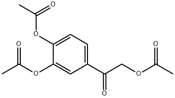 2-(アセチルオキシ)-1-[3,4-ビス(アセチルオキシ)フェニル]エタノン 化学構造式