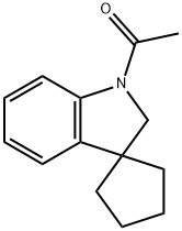 1-アセチルスピロ[インドリン-3,1'-シクロペンタン] 化学構造式