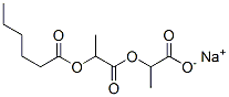 2-[[2-(ヘキサノイルオキシ)プロパノイル]オキシ]プロパン酸ナトリウム 化学構造式