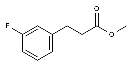 3-(3-フルオロフェニル)プロパン酸メチル 化学構造式