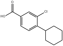 3-クロロ-4-シクロヘキシル安息香酸 化学構造式
