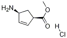 (1R,4S)-4-アミノシクロペント-2-エン-1-カルボン酸メチル塩酸塩 化学構造式