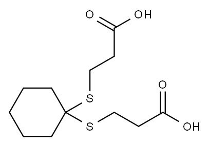 3-[1-(2-carboxyethylsulfanyl)cyclohexyl]sulfanylpropanoic acid Structure