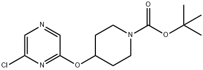 2-CHLORO-6-(4-N-BOC-PIPERIDINYLOXY)PYRAZINE Structure
