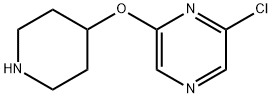 2-CHLORO-6-(4-PIPERIDINYLOXY)PYRAZINE Structure