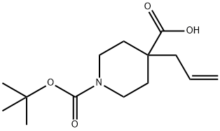 1-BOC-4-烯丙基-4-哌啶甲酸 结构式