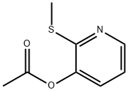 2-(メチルチオ)-3-ピリジノールアセタート 化学構造式