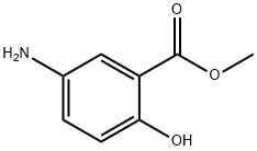 5-アミノ-2-ヒドロキシ安息香酸メチル 化学構造式