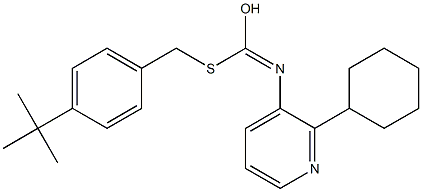 O-Cyclohexyl S-((4-(1,1-dimethylethyl)phenyl)methyl) 3-pyridinylcarbonimidothioate 结构式