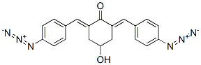 2,6-bis[(4-azidophenyl)methylene]-4-hydroxycyclohexan-1-one Struktur