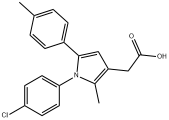 2-[1-(4-chlorophenyl)-2-methyl-5-(4-methylphenyl)pyrrol-3-yl]acetic ac id Structure
