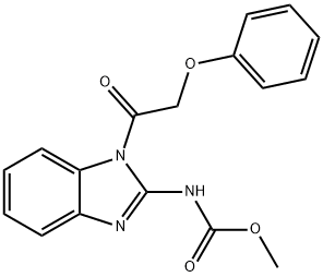 N-[1-(フェノキシアセチル)-1H-ベンゾイミダゾール-2-イル]カルバミド酸メチル 化学構造式