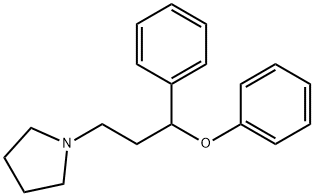 Pyrrolidine, 1-(3-phenoxy-3-phenylpropyl)- Structure