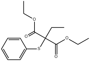2-エチル-2-(フェニルチオ)プロパン二酸ジエチル 化学構造式