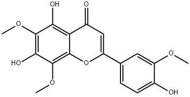 5,7-Dihydroxy-2-(4-hydroxy-3-methoxyphenyl)-6,8-dimethoxy-4H-1-benzopyran-4-one Structure