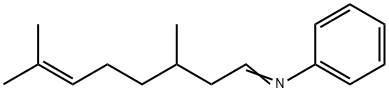 N-(3,7-dimethyl-6-octenylidene)aniline Structure