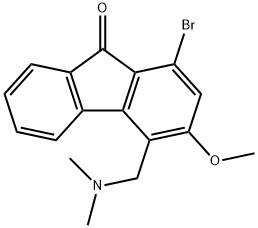 1-Bromo-4-(dimethylamino)methyl-3-methoxy-9H-fluoren-9-one Structure