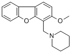 3-Methoxy-4-piperidinomethyldibenzofuran Structure