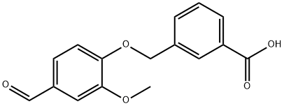 3-[(4-FORMYL-2-METHOXYPHENOXY)METHYL]BENZOIC ACID Structure