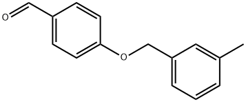 4-(3-甲苄基)氧基苯甲醛 结构式