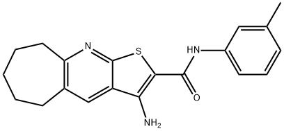 3-amino-N-(3-methylphenyl)-6,7,8,9-tetrahydro-5H-cyclohepta[b]thieno[3,2-e]pyridine-2-carboxamide Structure