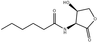 Hexanamide, N-[(3S,4R)-tetrahydro-4-hydroxy-2-oxo-3-furanyl]- (9CI) Structure