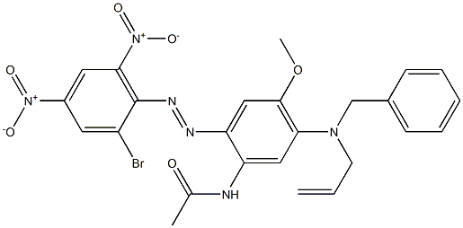 N-[2-[(2-bromo-4,6-dinitrophenyl)azo]-4-methoxy-5-[(phenylmethyl)allylamino]phenyl]acetamide Struktur