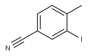 3-ヨード-4-メチルベンゾニトリル 化学構造式