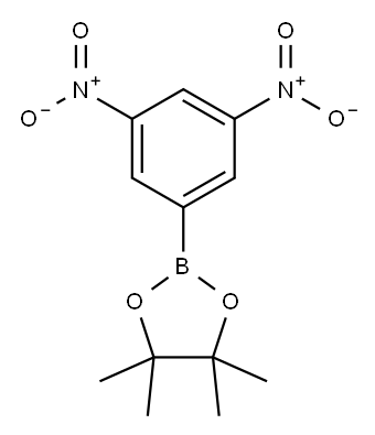 2-(3,5-ジニトロフェニル)-4,4,5,5-テトラメチル-1,3,2-ジオキサボロラン 化学構造式