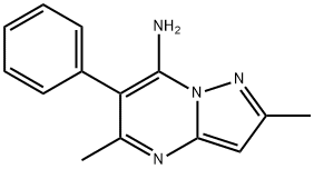 2,5-ジメチル-6-フェニルピラゾロ[1,5-A]ピリミジン-7-アミン 化学構造式