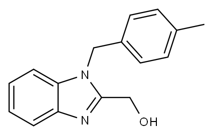 [1-(4-メチルベンジル)-1H-ベンズイミダゾール-2-イル]メタノール 化学構造式