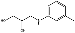 3-[(3-メチルフェニル)アミノ]-1,2-プロパンジオール 化学構造式
