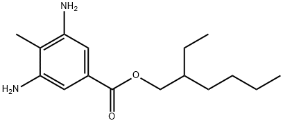 2-ethylhexyl 3,5-diamino-4-methylbenzoate Struktur