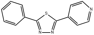 4-(5-フェニル-1,3,4-チアジアゾール-2-イル)ピリジン 化学構造式