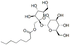 辛酸[(2R,3R,4S,5S,6R)-2-[[(2R,3S,4S,5R)-3,4-二羟基-2,5-双(羟甲基)四氢呋喃-2-基]氧基]-4,5-二羟基-6-(羟甲基)四氢-2H-吡喃-3-基]酯, 42922-74-7, 结构式