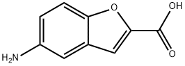 5-アミノ-1-ベンズオフラン-2-カルボン酸 化学構造式