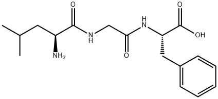 DL-ロイシルグリシル-DL-フェニルアラニン 化学構造式