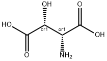 rac-(2R*,3R*)-2-アミノ-3-ヒドロキシこはく酸 化学構造式