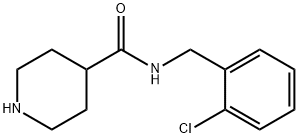 N-(2-クロロベンジル)ピペリジン-4-カルボキサミド 化学構造式