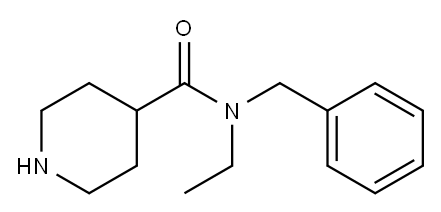 N-ベンジル-N-エチルピペリジン-4-カルボキサミド 化学構造式