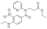 3-(4-(甲基氨基)-3-硝基-N-(吡啶-2-基)苯甲酰氨基)丙酸乙酯, 429659-01-8, 结构式