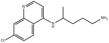 N'-(7-クロロキノリン-4-イル)-1,4-ペンタンジアミン 化学構造式